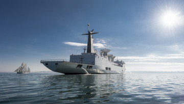 обоя корабли, разные вместе, океан