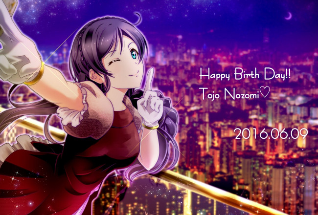 Обои картинки фото аниме, love live,  school idol project, девушка, взгляд, фон