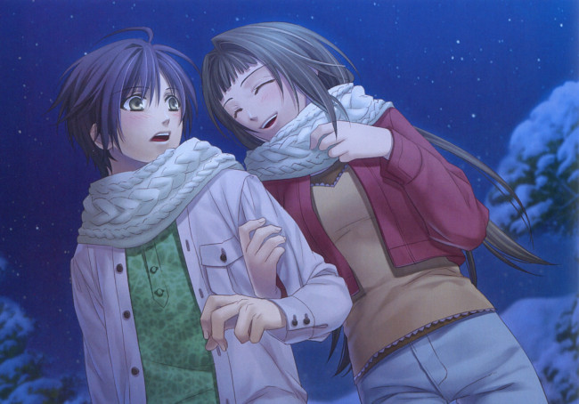 Обои картинки фото аниме, hiiro no kakera, пара