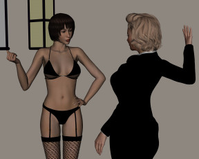 Картинка carabineers 3д+графика люди+ people взгляд девушки фон