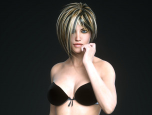 Картинка 3д+графика люди+ people девушка взгляд фон