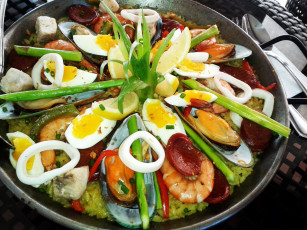Картинка еда рыбные+блюда +с+морепродуктами sea-foods paella