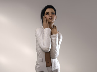 обоя 3д графика, люди , people, фон, девушка, взгляд