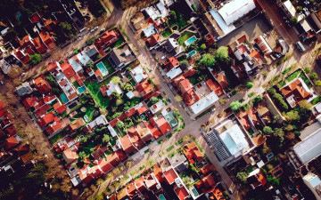 Картинка города -+панорамы дома улицы вид сверху