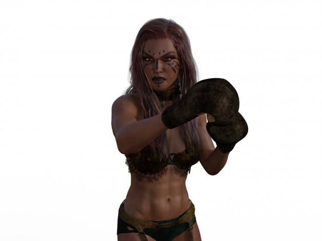 Обои картинки фото 3д графика, люди , people, девушка, взгляд, фон