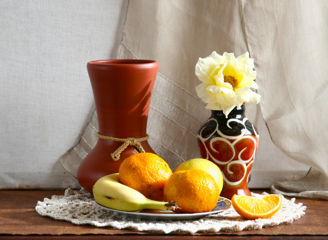 Обои картинки фото еда, натюрморт, фрукты, кувшин