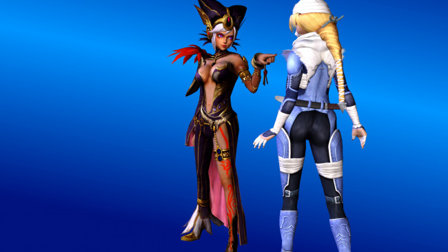 Обои картинки фото 3д графика, фантазия , fantasy, девушки, взгляд, фон