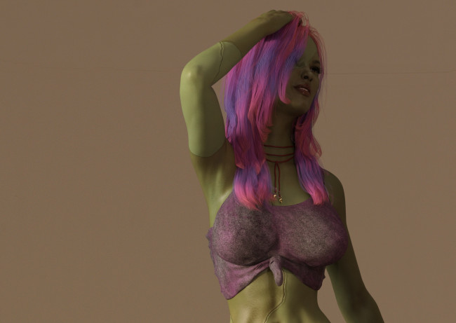 Обои картинки фото 3д графика, _science fiction, девушка, взгляд, фон