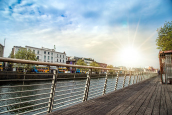 обоя города, дублин , ирландия, река