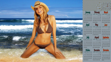 Картинка календари девушки водоем взгляд шляпа