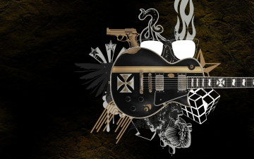 Картинка музыка -другое гитара очки узор