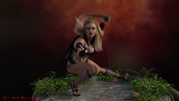 Картинка 3д+графика фантазия+ fantasy фон девушка взгляд