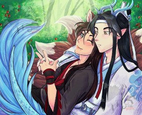 Картинка аниме mo+dao+zu+shi вэй усянь лань ванцзи лис дракон