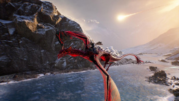 Картинка видео+игры century +age+of+ashes дракон полет скалы море