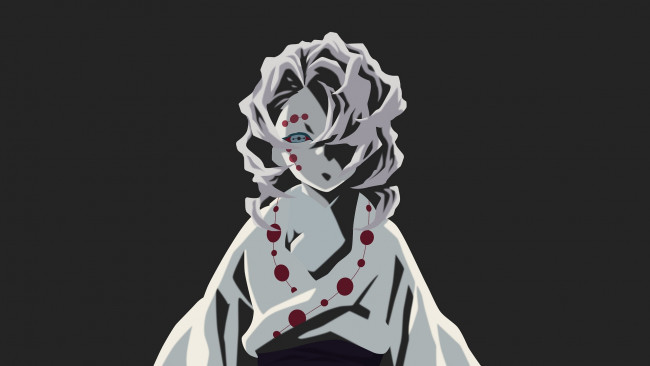 Обои картинки фото клинок рассекающий демонов, аниме, demon slayer,  kimetsu no yaiba, demon, slayer, kimetsu, no, yaiba, парень, взгляд, демон, rui, луна