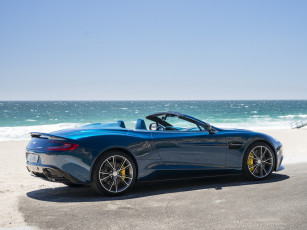 Картинка aston+martin+vanquish автомобили aston+martin синий кабриолет море