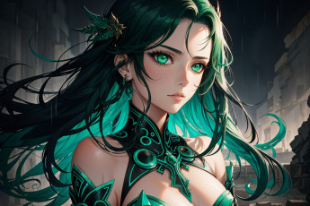 Картинка аниме unknown +другое+ нейросети графика нейроарт ai art нейронные сети рисунки нейро искусство девушка