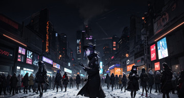 Картинка аниме город +улицы +интерьер +здания нейросети графика нейроарт ai art нейронные сети рисунки нейро искусство