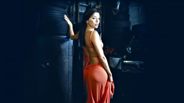 Картинка девушки eva+longoria брюнетка платье