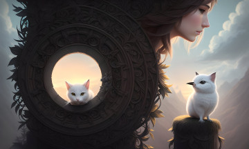 Картинка фэнтези существа нейросети графика нейроарт ai art нейронные сети рисунки нейро искусство