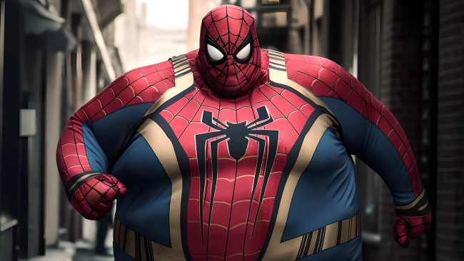 Обои картинки фото юмор и приколы, нейросети, графика, нейроарт, ai, art, нейронные, сети, рисунки, нейро, искусство, человек, паук