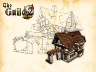 обоя видео игры, the guild 2, дом, чертеж