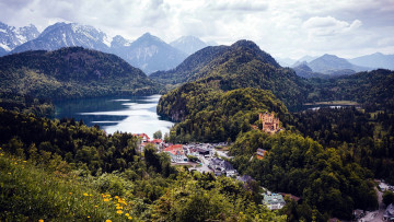 обоя hohenschwangau castle, bavaria, germany, города, замки германии, hohenschwangau, castle