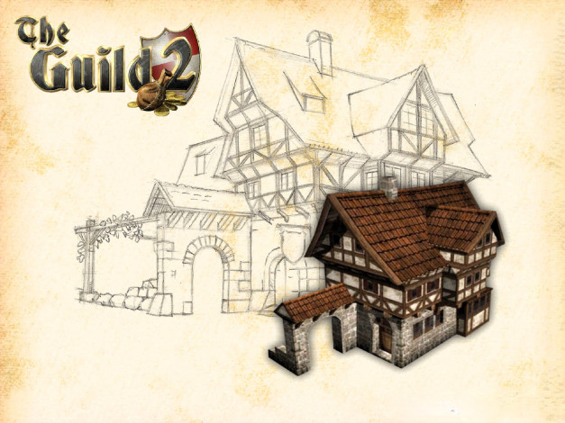 Обои картинки фото видео игры, the guild 2, дом, чертеж