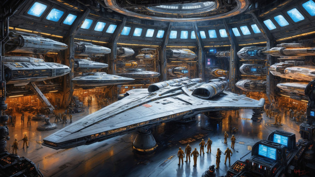 Обои картинки фото фэнтези, космические корабли,  звездолеты,  станции, нейросети, графика, нейроарт, ai, art, нейронные, сети, рисунки, нейро, искусство, нейрографика, graphics, neuroart, neural, networks, drawings, neuro, neurography