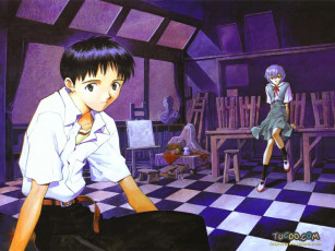 Картинка аниме evangelion