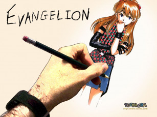 Картинка аниме evangelion