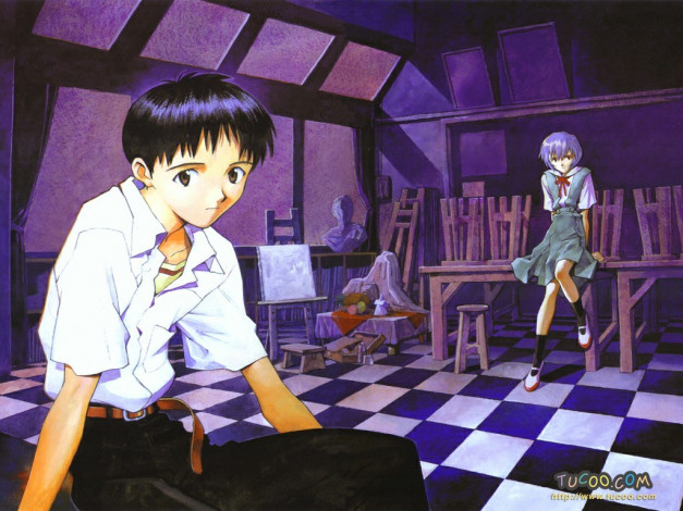 Обои картинки фото аниме, evangelion