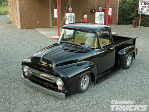 Картинка 1956 ford f100 автомобили custom pick up