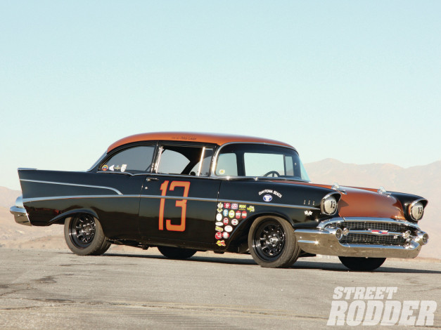 Обои картинки фото 1957, chevy, coupe, автомобили, chevrolet