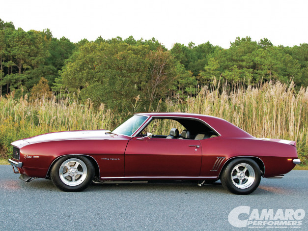 Обои картинки фото 1969, chevy, camaro, 28, автомобили
