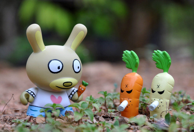 Обои картинки фото юмор, приколы, морковка, сигареты, заяц