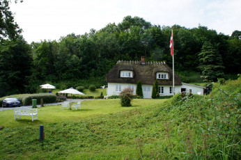 Картинка дания обенро разное сооружения постройки пейзаж дом