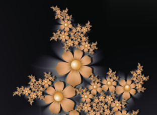 Картинка 3д графика flowers цветы лепестки фон цвета узор