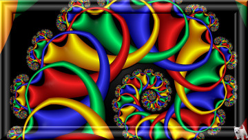 Картинка 3д графика fractal фракталы узор фон цвета