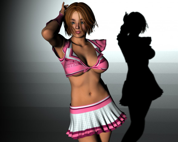 Обои картинки фото 3д, графика, people, люди, юбка, девушка