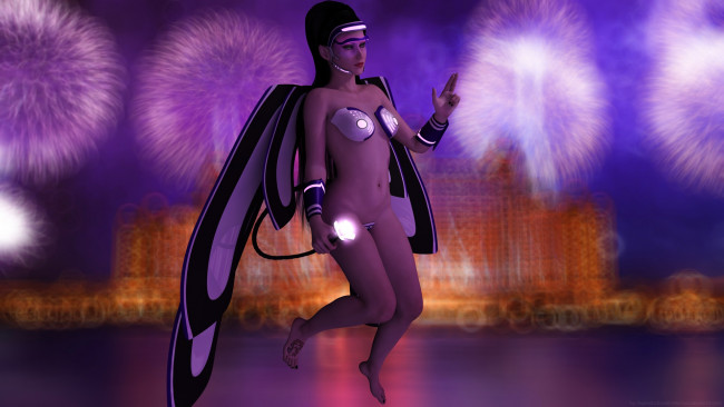 Обои картинки фото 3д, графика, fantasy, фантазия, салют