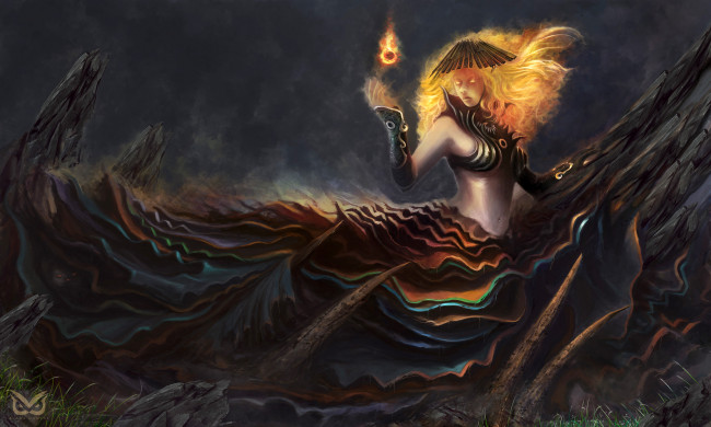 Обои картинки фото фэнтези, маги, огонь
