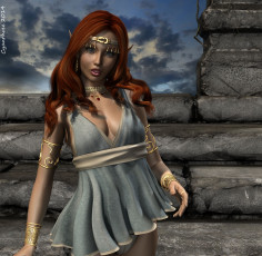 Картинка 3д+графика эльфы+ elves эльфийка взгляд