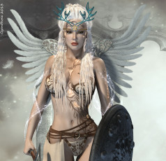 Картинка 3д+графика ангел+ angel девушка взгляд