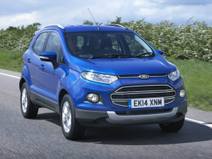 обоя автомобили, ford, ecosport, uk-spec, 2014г, синий