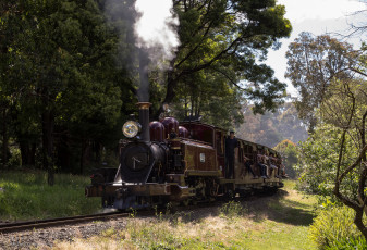 Картинка техника паровозы железная дорога рельсы паровоз вагоны