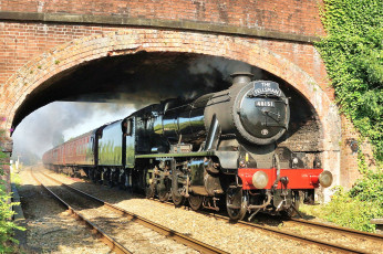 Картинка техника паровозы железная дорога рельсы паровоз вагоны