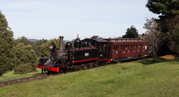 Картинка техника паровозы железная дорога рельсы паровоз вагоны