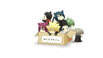 Картинка аниме katekyo+hitman+reborn учитель мафиози реборн каробка белый фон чиби