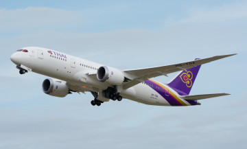 Картинка boeing+787 авиация пассажирские+самолёты авиалайнер небо полет